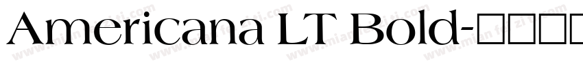 Americana LT Bold字体转换